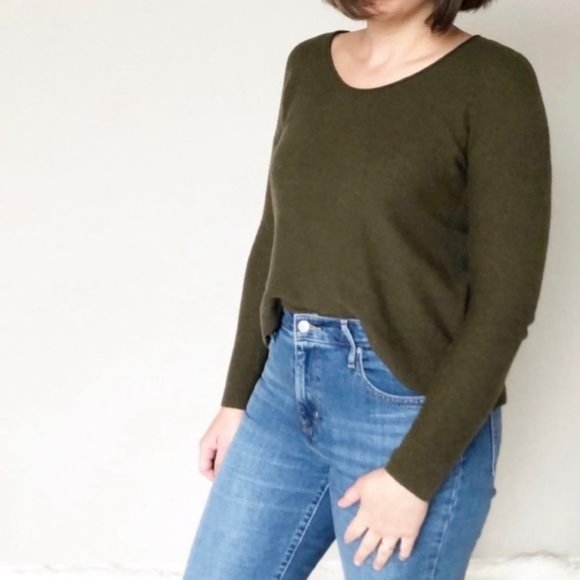 MADEWELL Kale Green Kimball Pullover Sweater sz M - Picture 9 of 9
